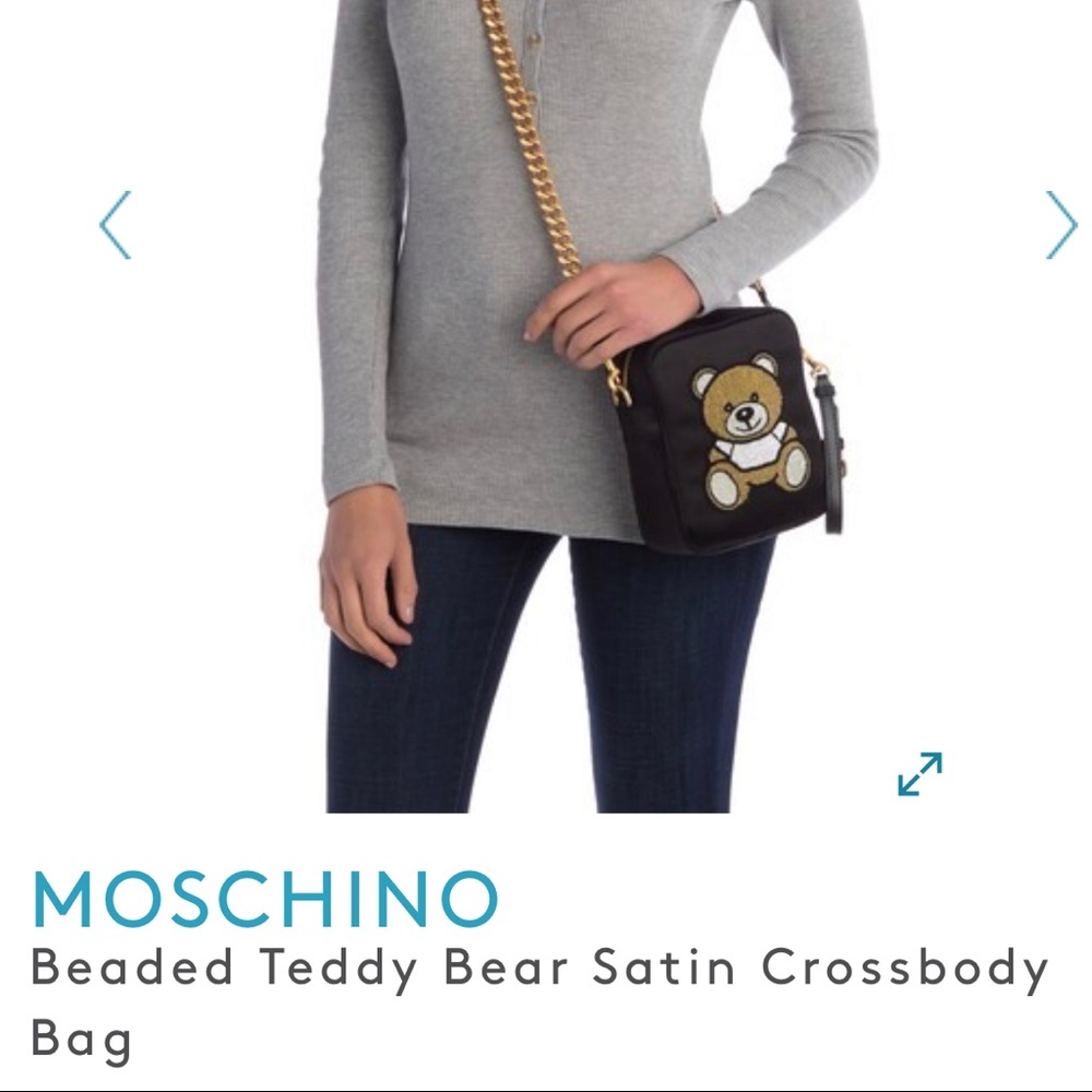 Moschino Beaded Teddy Bear Satin new new